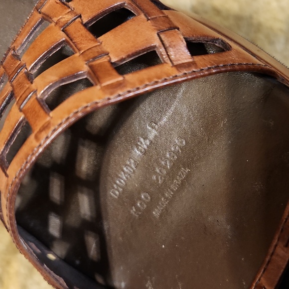 COLE HAAN geometric wedge sandal, Brown leather, size 8.5 - Picture 5 of 7